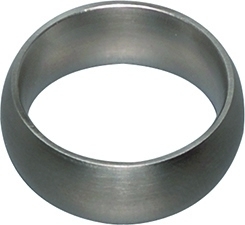 Anneau en acier inoxydable, diamètre extérieur bombé, largeur 10 mm, taille de bague 54